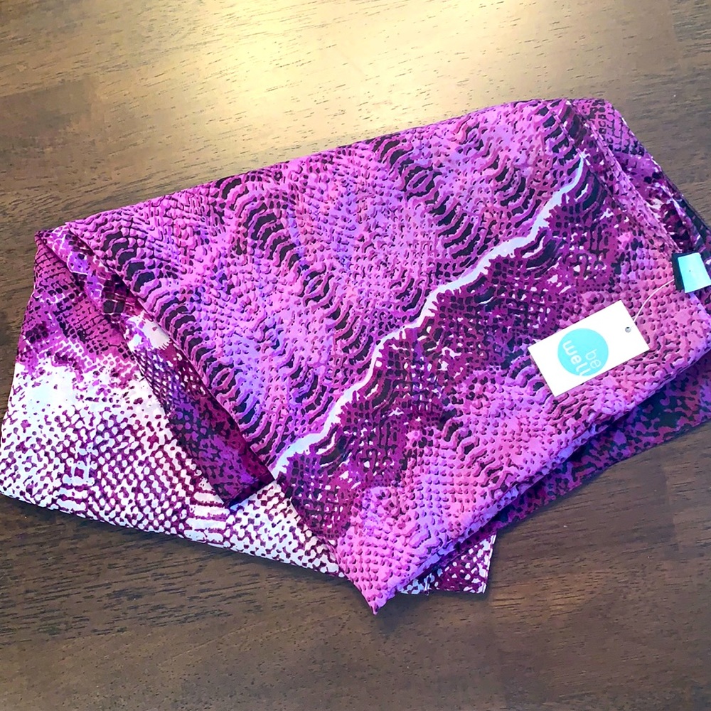 Be Well 2 Chic Purple Snakeskin Print Synthetic Silk Scarf